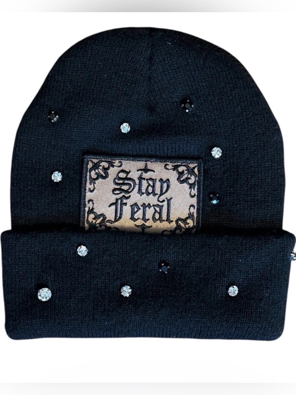 Custom Beanies w/ Hand Sewn on Patches & Rhinestones. Every Hat Is One of a Kind